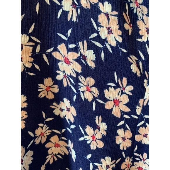 Lulu’s Off the Shoulder Blue & Pink Floral Skater Dress Size Small - Picture 7 of 15